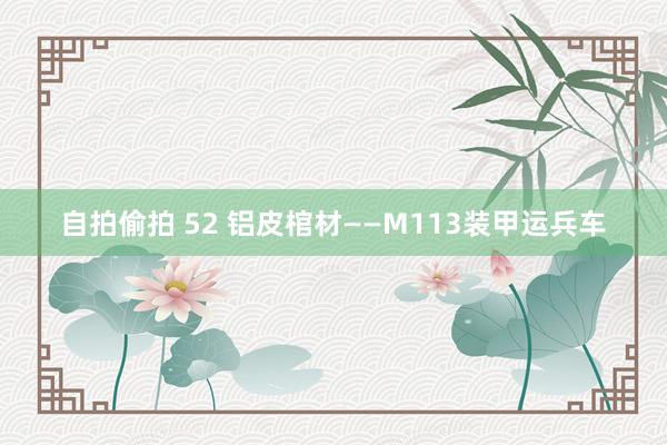 自拍偷拍 52 铝皮棺材——M113装甲运兵车