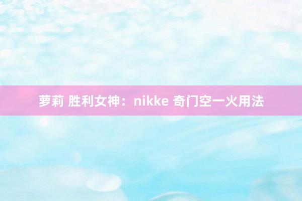萝莉 胜利女神：nikke 奇门空一火用法